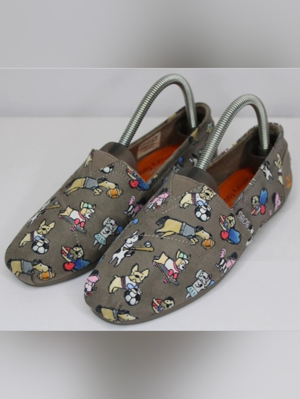 BOBS from Skechers "Go Fetch" Sporty Dog Print Slip-On Shoes METAL DOGTAGS. - Picture 4 of 9